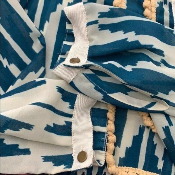 Maeve Anthropologie Rohana Women Astec Print Long Sleeve Blouse Size 0 - Picture 9 of 9